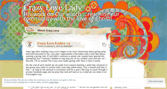 Desktop Screenshot of crazylovelady.wordpress.com