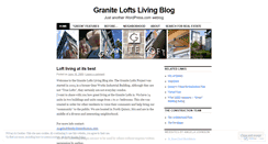 Desktop Screenshot of graniteloftsliving.wordpress.com