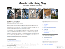 Tablet Screenshot of graniteloftsliving.wordpress.com