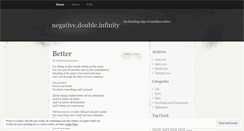 Desktop Screenshot of negativedoubleinfinity.wordpress.com