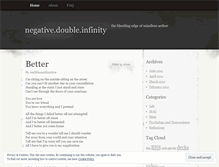 Tablet Screenshot of negativedoubleinfinity.wordpress.com