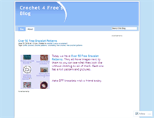 Tablet Screenshot of crochet4free.wordpress.com