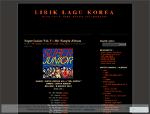 Tablet Screenshot of lirikkorea.wordpress.com