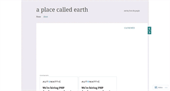 Desktop Screenshot of aplacecalledearth.wordpress.com