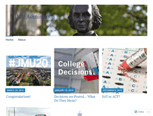 Tablet Screenshot of jmuadmissions.wordpress.com
