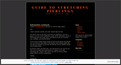 Desktop Screenshot of earstretching.wordpress.com