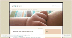 Desktop Screenshot of meandmila.wordpress.com