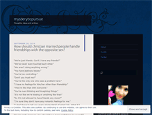 Tablet Screenshot of mysterytopursue.wordpress.com