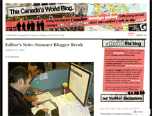 Tablet Screenshot of canadasworld.wordpress.com