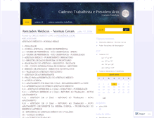 Tablet Screenshot of cadernotrabalhista.wordpress.com