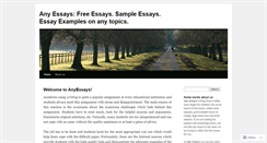 Desktop Screenshot of anyessays.wordpress.com