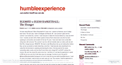 Desktop Screenshot of humbleexperience.wordpress.com