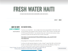 Tablet Screenshot of freshwaterhaiti.wordpress.com