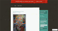Desktop Screenshot of americanindianculture.wordpress.com