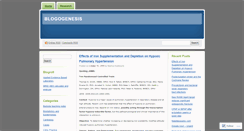 Desktop Screenshot of blogogenesis.wordpress.com