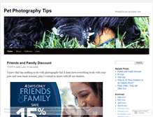 Tablet Screenshot of petphotographytips.wordpress.com