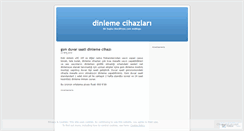 Desktop Screenshot of dinlemecihazi.wordpress.com