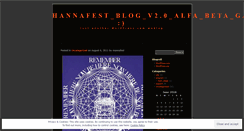 Desktop Screenshot of hannafestblog.wordpress.com