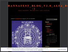 Tablet Screenshot of hannafestblog.wordpress.com