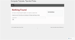 Desktop Screenshot of computertechtuts.wordpress.com