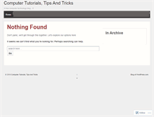 Tablet Screenshot of computertechtuts.wordpress.com