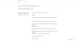 Desktop Screenshot of cariduitdisini.wordpress.com