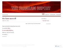 Tablet Screenshot of farnhamreport.wordpress.com