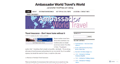 Desktop Screenshot of ambassadorworldtravel.wordpress.com
