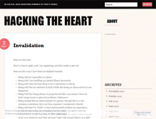 Tablet Screenshot of hackingtheheart.wordpress.com