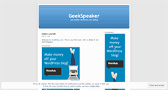 Desktop Screenshot of geekspeaker.wordpress.com
