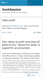 Mobile Screenshot of geekspeaker.wordpress.com