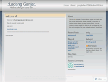 Tablet Screenshot of ladangganja.wordpress.com