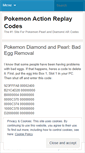 Mobile Screenshot of pokemonactionreplaycodes.wordpress.com