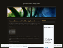 Tablet Screenshot of pokemonactionreplaycodes.wordpress.com