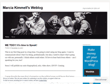 Tablet Screenshot of marciakimmell.wordpress.com