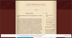 Desktop Screenshot of judemarian.wordpress.com