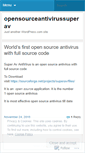 Mobile Screenshot of opensourceantivirussuperav.wordpress.com