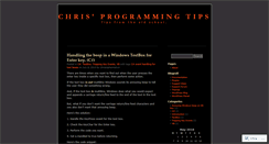 Desktop Screenshot of chrisprogrammingtips.wordpress.com