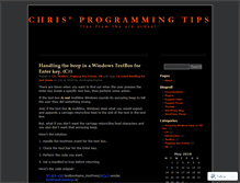 Tablet Screenshot of chrisprogrammingtips.wordpress.com