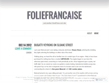 Tablet Screenshot of foliefrancaise.wordpress.com