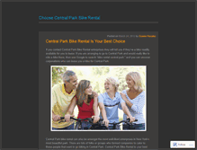 Tablet Screenshot of choosecentralparkbikerental.wordpress.com
