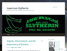 Tablet Screenshot of americanslytherin.wordpress.com