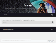 Tablet Screenshot of forways.wordpress.com