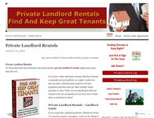 Tablet Screenshot of privatelandlordrentals.wordpress.com