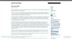 Desktop Screenshot of johnvisiomvp.wordpress.com