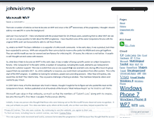 Tablet Screenshot of johnvisiomvp.wordpress.com