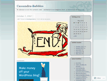 Tablet Screenshot of cassandrababbles.wordpress.com