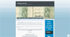 Desktop Screenshot of cadernosdearte.wordpress.com