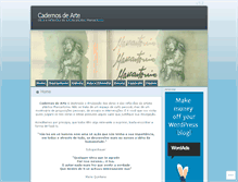 Tablet Screenshot of cadernosdearte.wordpress.com