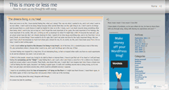 Desktop Screenshot of moreorlessme.wordpress.com